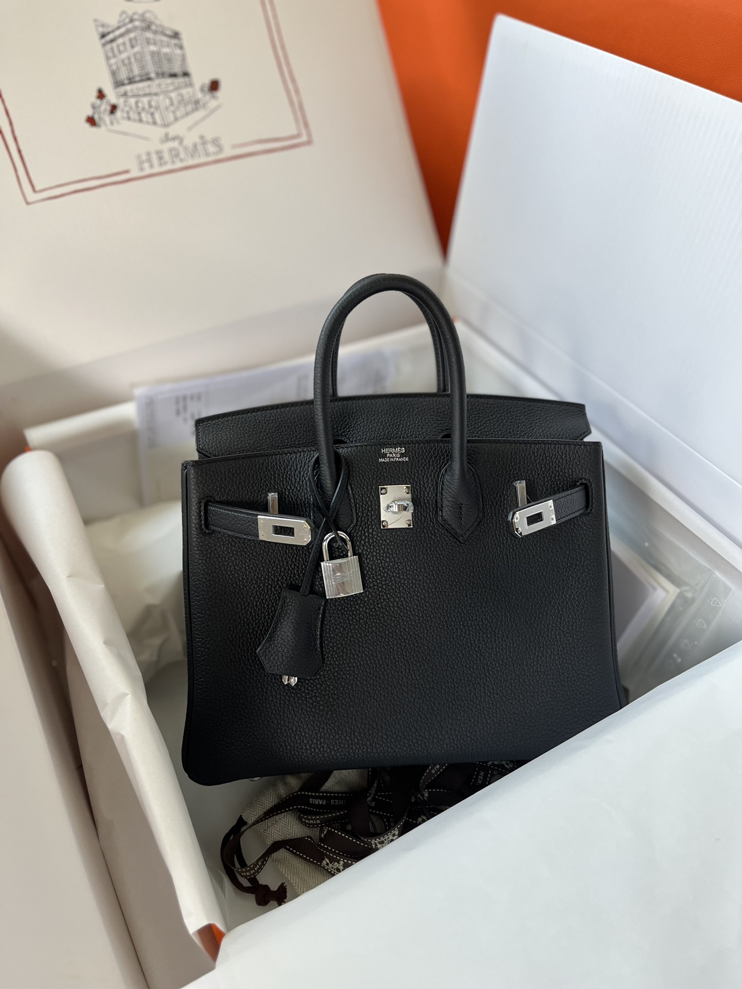 에르메스 버킨백25 블랙 은장